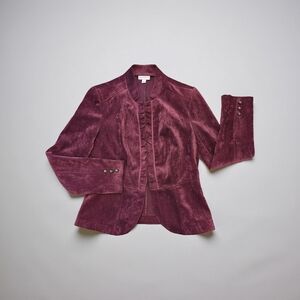 Like New Merlot Velvety Jacket